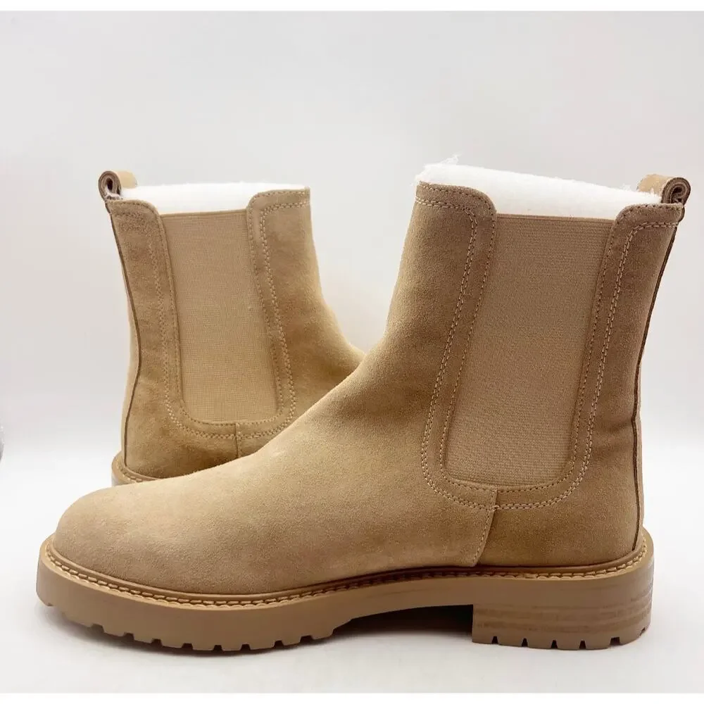 Saint Morta Men's Chunky Chelsea Boots Size 11 EU 45 Tan Suede NIB